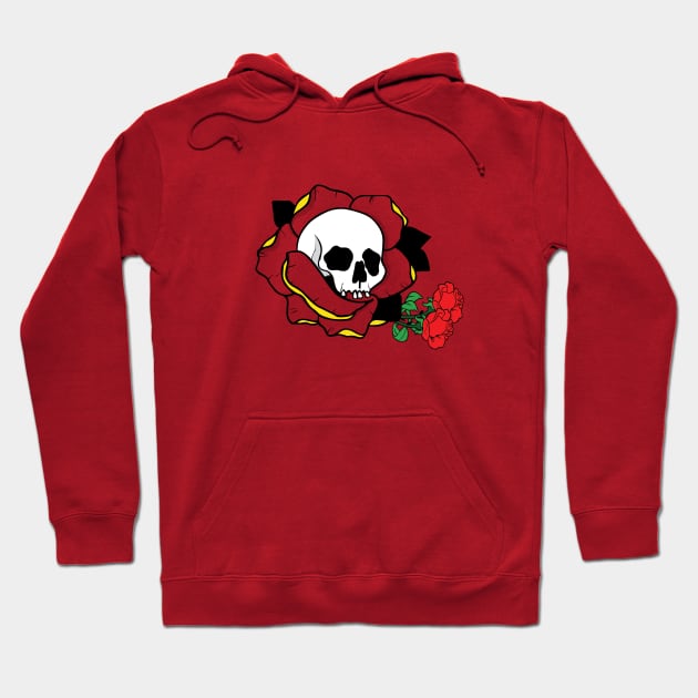 Skull and Rose Hoodie by White Name